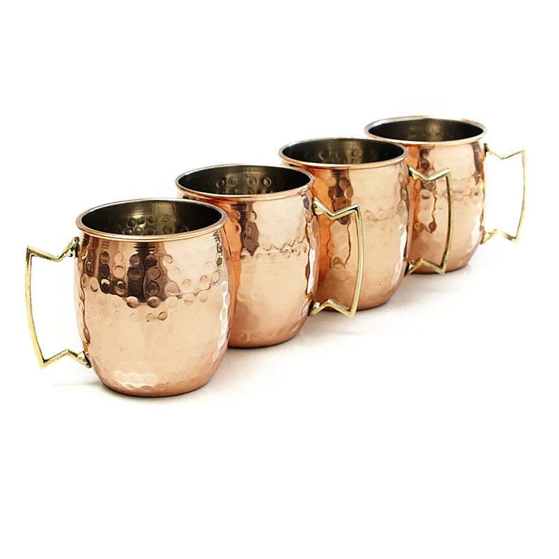 Tazza rivestita in rame martellato