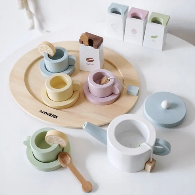 Wooden toy sets for children