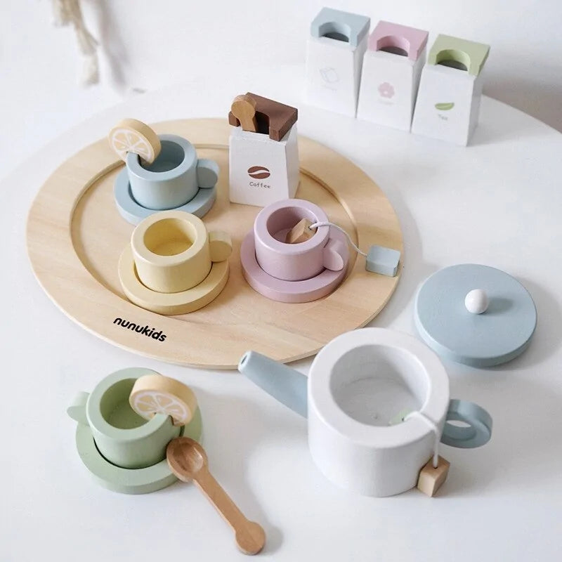 Wooden toy sets for children