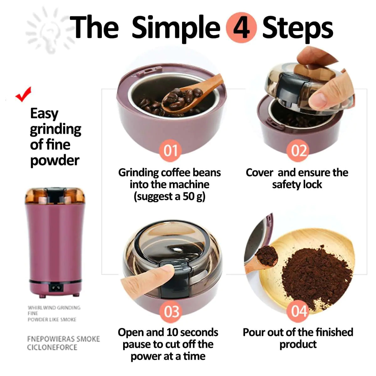 Electric coffee grinder
