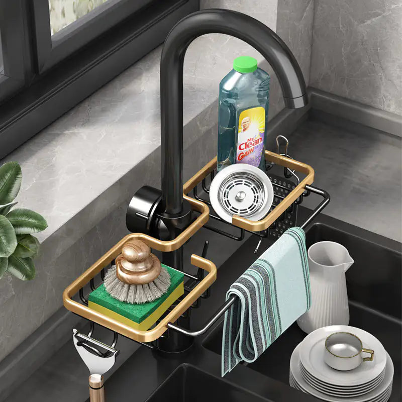 Kitchen storage faucet holder