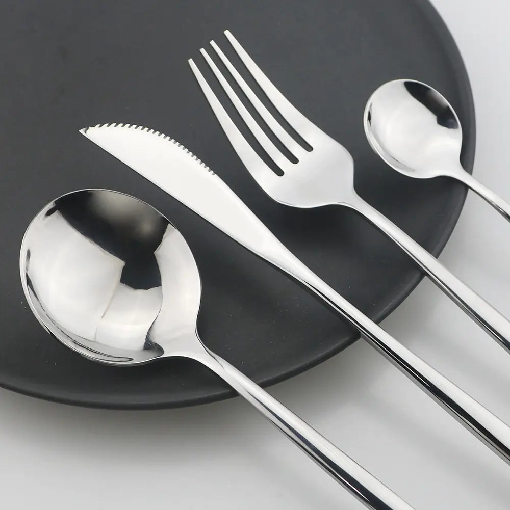 24-piece stainless steel cutlery set