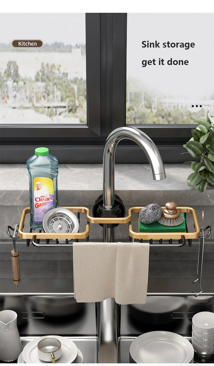 Kitchen storage faucet holder