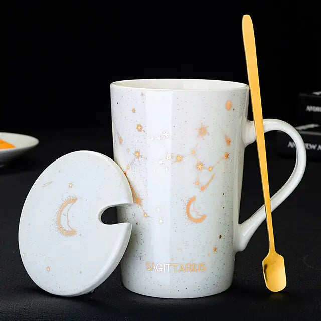 12 constellation cups with spoon