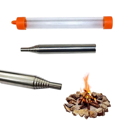 Survival Blow Fire Tube, outdoor cooking tool