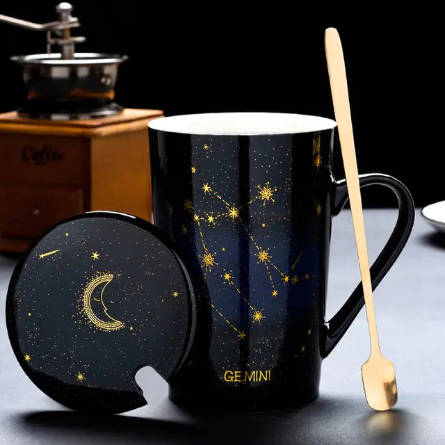 12 constellation cups with spoon