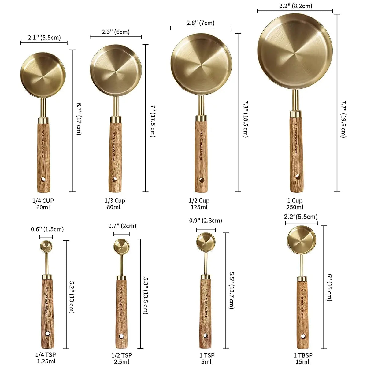 Measuring cup and spoon set