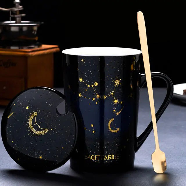 12 constellation cups with spoon