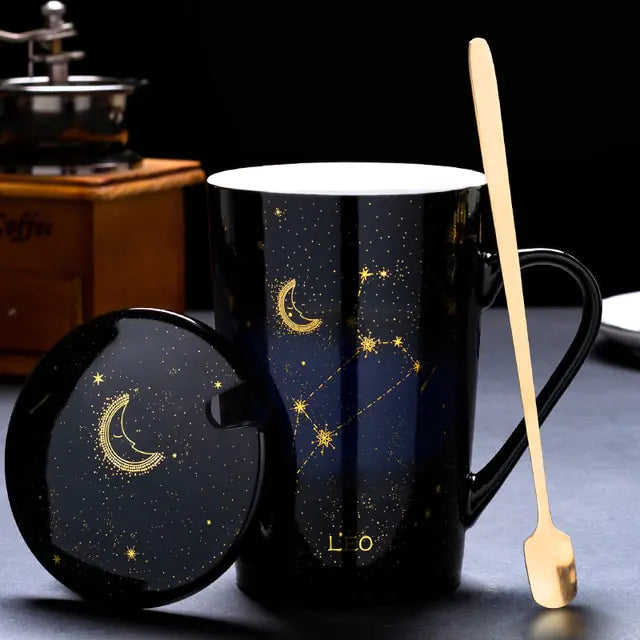 12 constellation cups with spoon