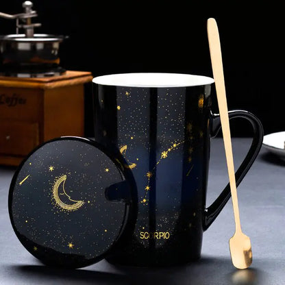 12 constellation cups with spoon