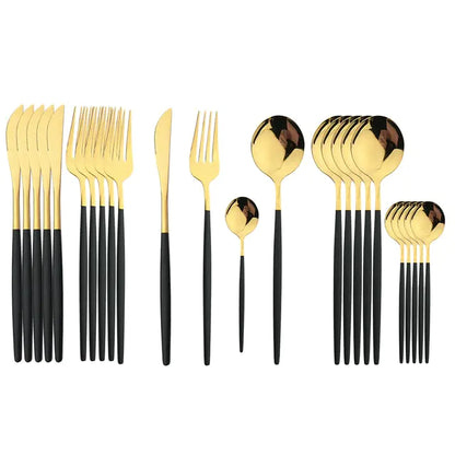 24-piece stainless steel cutlery set