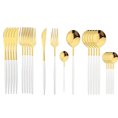 24-piece stainless steel cutlery set