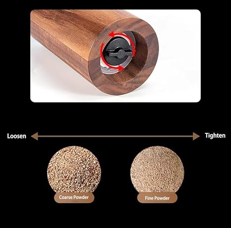 Wooden-marble spice mill