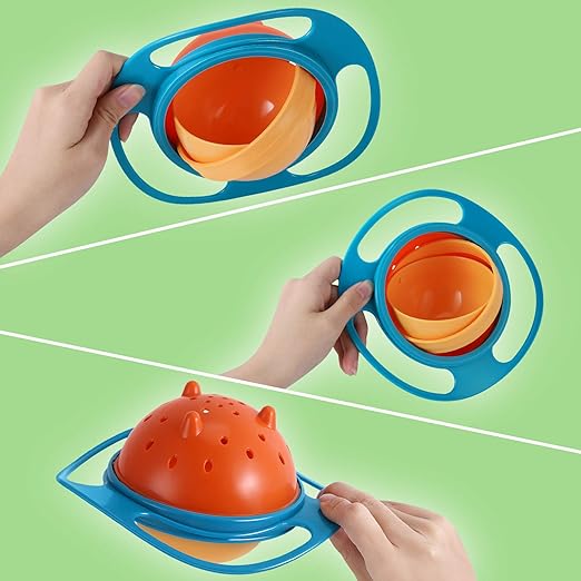 Tilt- and leak-proof gyro bowl