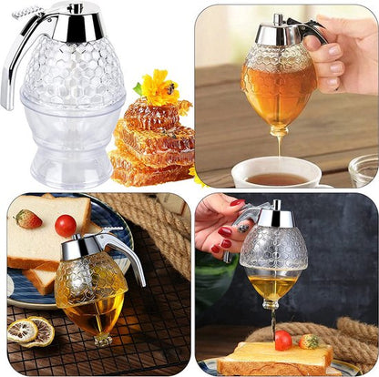 Syrup cup with honeycomb structure and drip dispenser