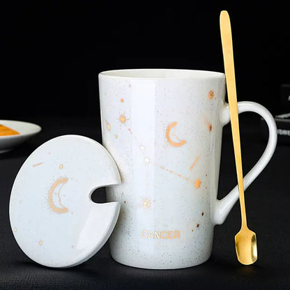 12 constellation cups with spoon