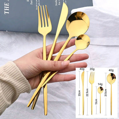 24-piece stainless steel cutlery set