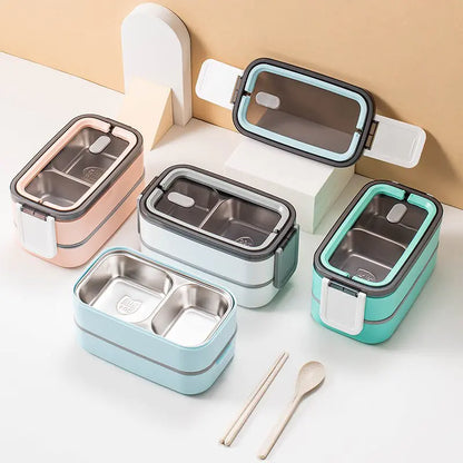 2-layer stainless steel Bento lunch box