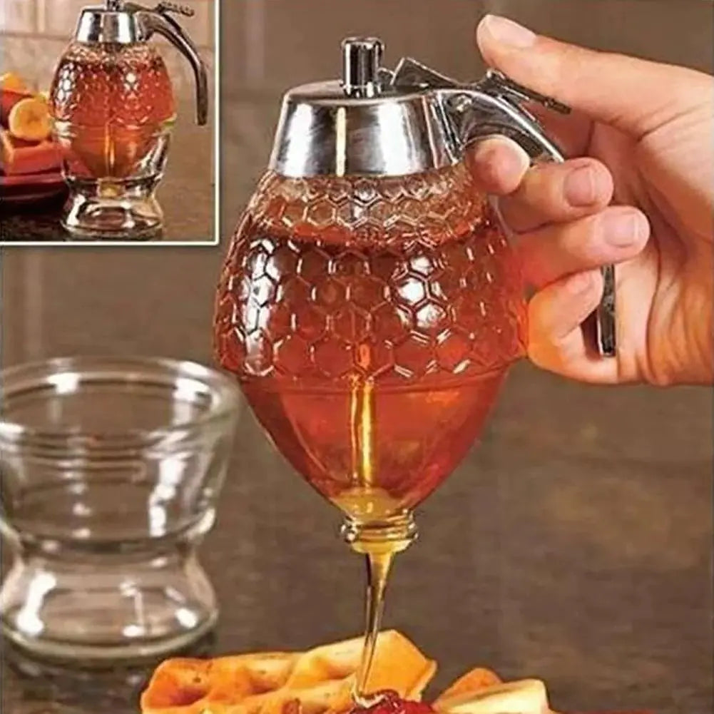 Syrup cup with honeycomb structure and drip dispenser