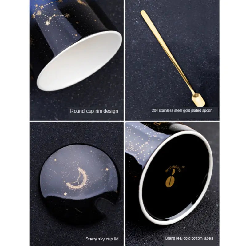 12 constellation cups with spoon