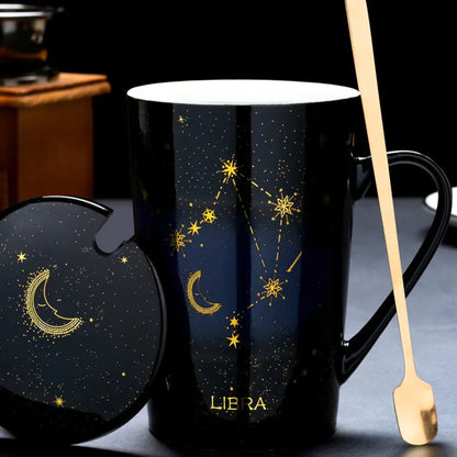 12 constellation cups with spoon