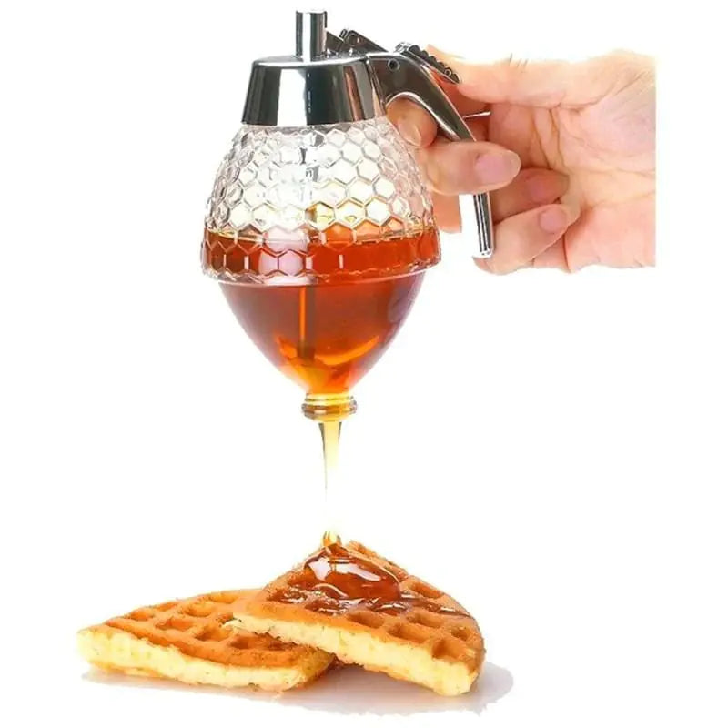 Syrup cup with honeycomb structure and drip dispenser