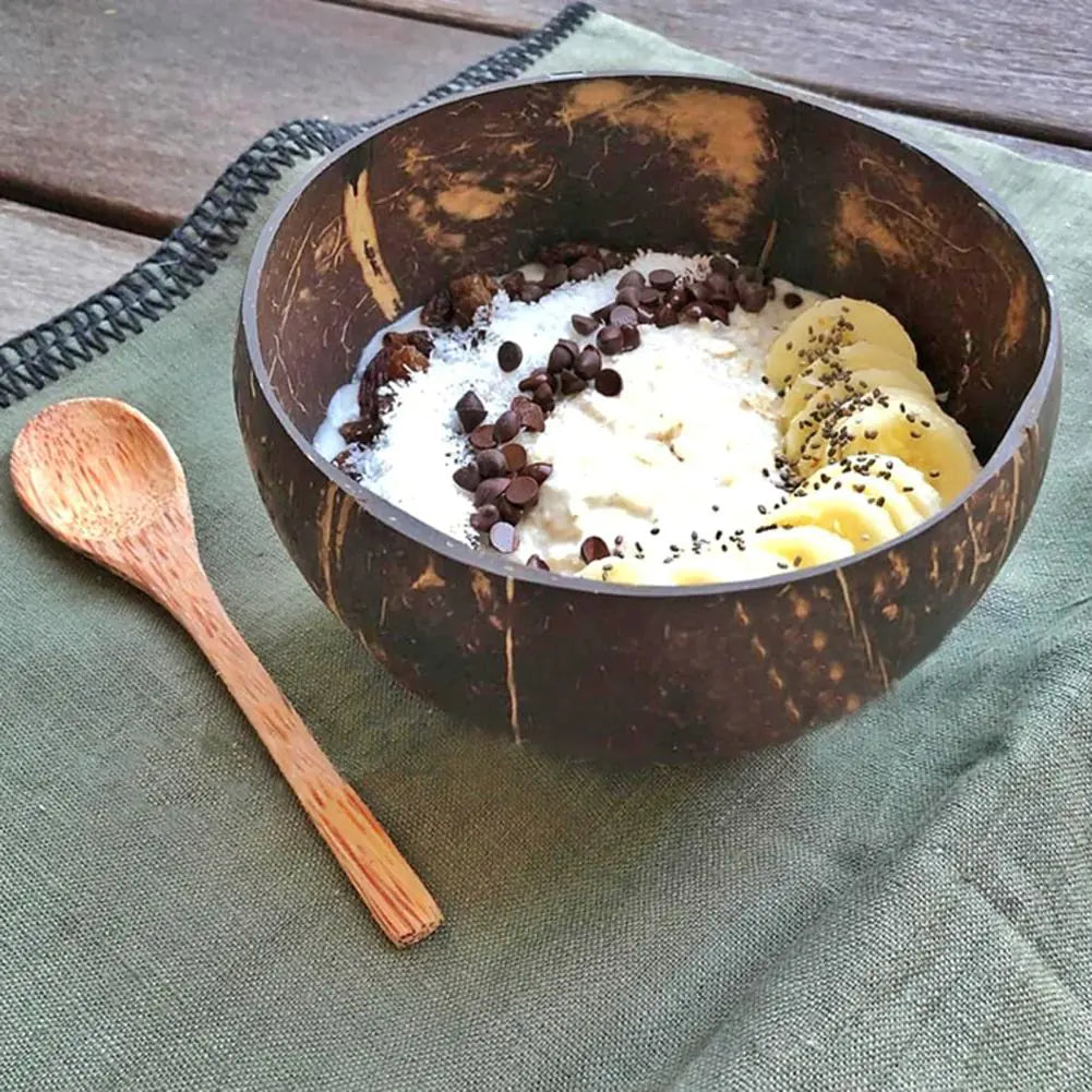 Coconut shell food container set