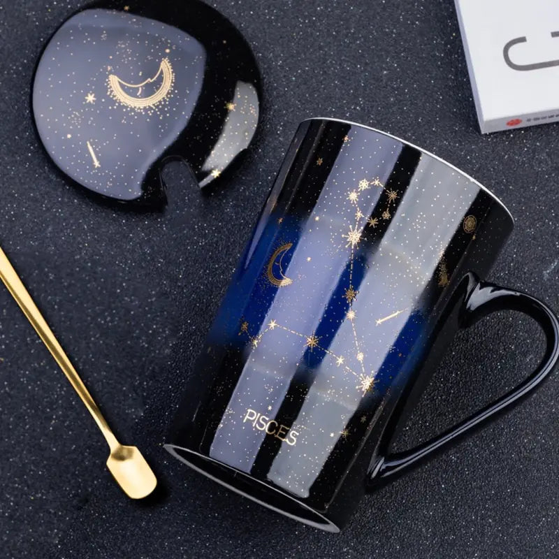 12 constellation cups with spoon