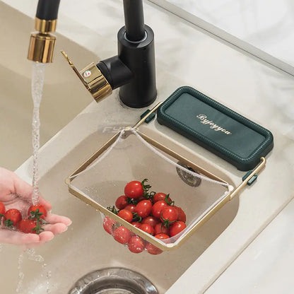 Kitchen sink strainer rack