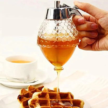 Syrup cup with honeycomb structure and drip dispenser